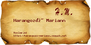 Harangozó Mariann névjegykártya